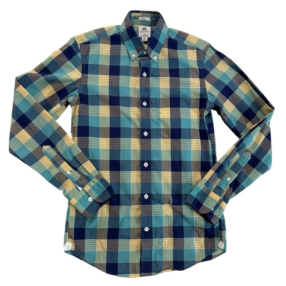 Thomas Mason Archive for J. Crew Slim Plaid Button Up Shirt Men's XS Cotton - Picture 1 of 17